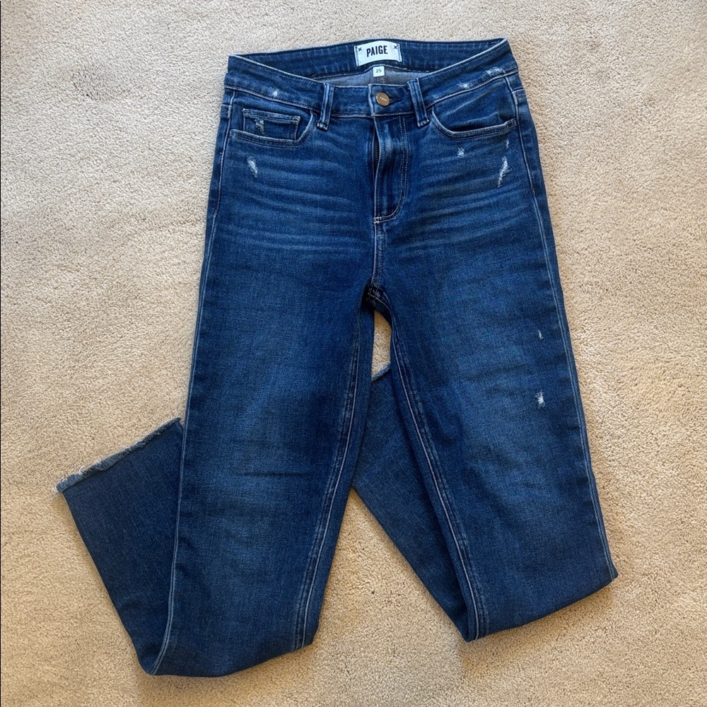 Paige Jeans Women's Size 25 Blue Hoxton Ankle Slim Crop Stretch